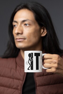 F It - Coffee Mug. Coffee Tea Cup Funny Words Novelty Gift Present White Ceramic Mug for Christmas Thanksgiving - image3